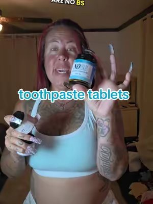 TikTok post by @co_momma3 for biöm. Caption reads: @NOBS Routines #toothpaste #tablets #healthy....