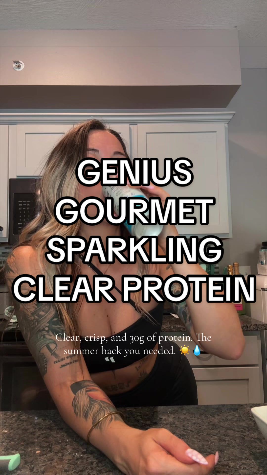 TikTok post by @jordynmichelle04 for Genius Gourmet. Caption reads: [...] while hitting my protein goal 🔥 @Genius....