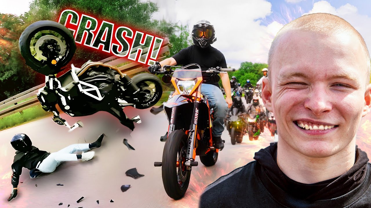 YouTube post by @MotoPeer for Cardo Systems. Caption reads: *Danke an Cardo! (Bis zu 15% sparen mit dem Code....