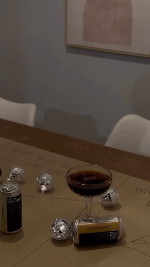 Instagram post by @jacquieandryan for MOTH Drinks. Caption reads: [...] next year. 🍸For drinks, we poured....