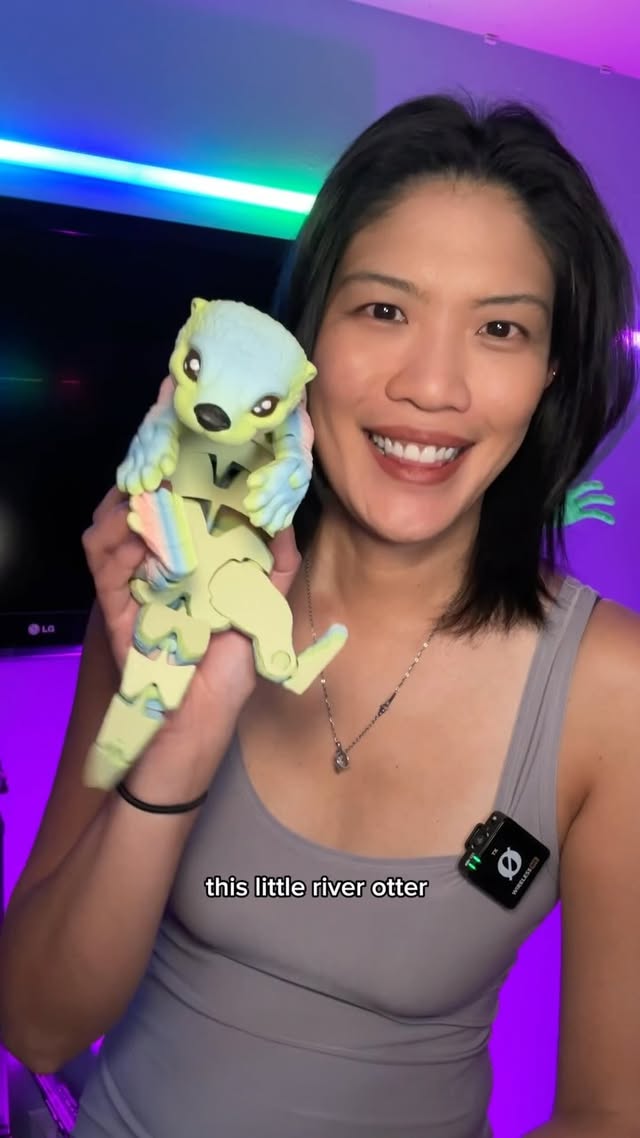 Instagram post by @daisylee2002 for Amolen. Caption reads: 3D printed river otter printed with @amolen3d....