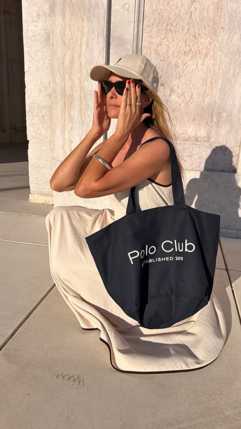 Instagram post by @helenacanadas for Polo Club. Caption reads: summer days in the city with @poloclub #ad.
