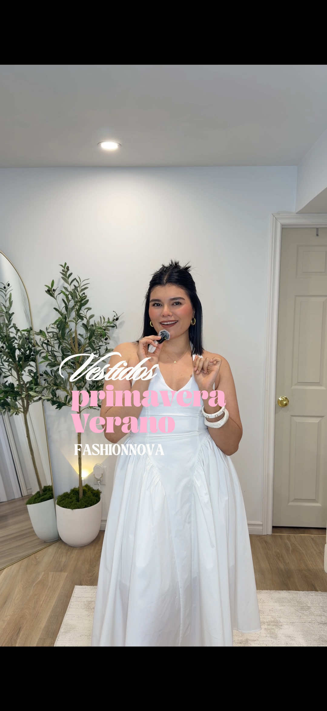 TikTok post by @alondra.nery for Fashion Nova. Caption reads: @Fashion Nova Vestidos para primavera [...].