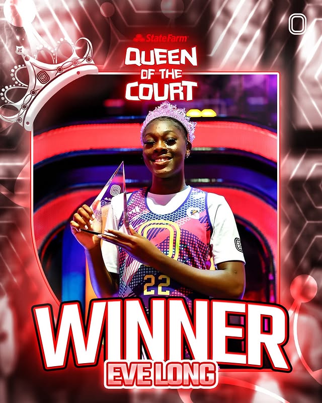 Instagram post by @eve_long023 for State Farm. Caption reads: [...] OF THE COURT CHAMP 👑🔥 presented by....
