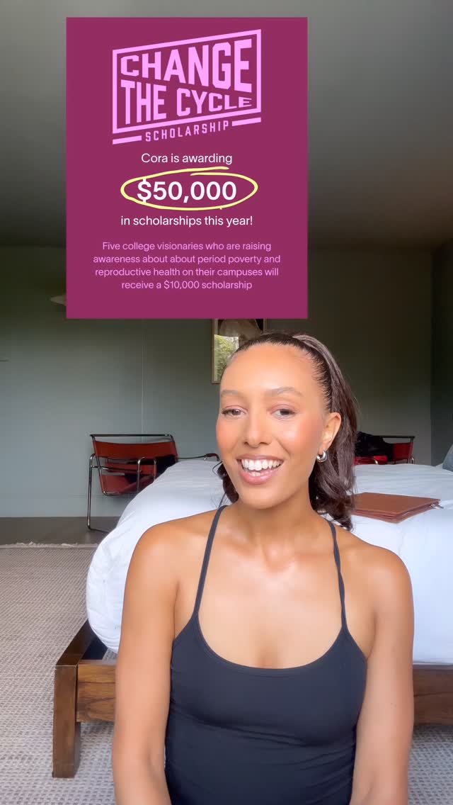 Instagram post by @akili_ for Cora. Caption reads: I’m so excited to be partnering with @our.CORA on....