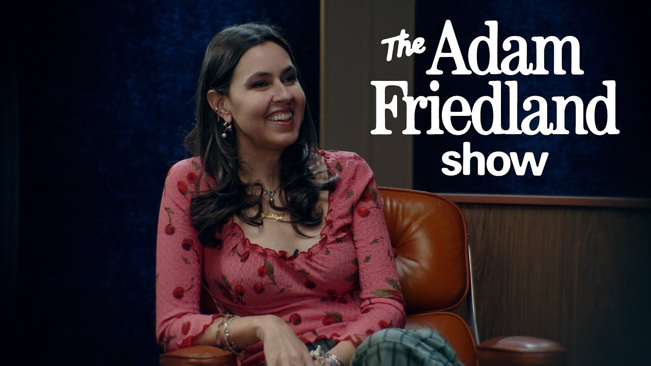 YouTube post by @TheAdamFriedlandShow for MeUndies. Caption reads: TAYLOR LORENZ Talks Journalism, Internet Labor,....