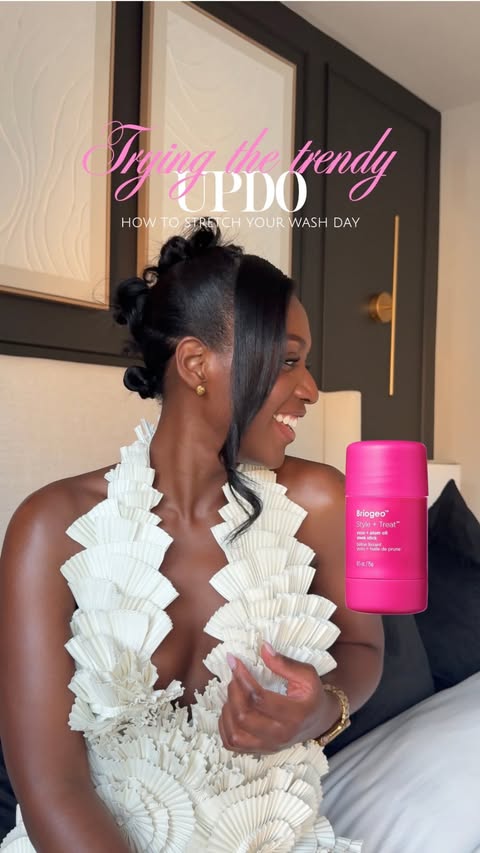 Instagram post by @abenevolentsoul for Briogeo. Caption reads: [...] stretching her wash day, featuring the....