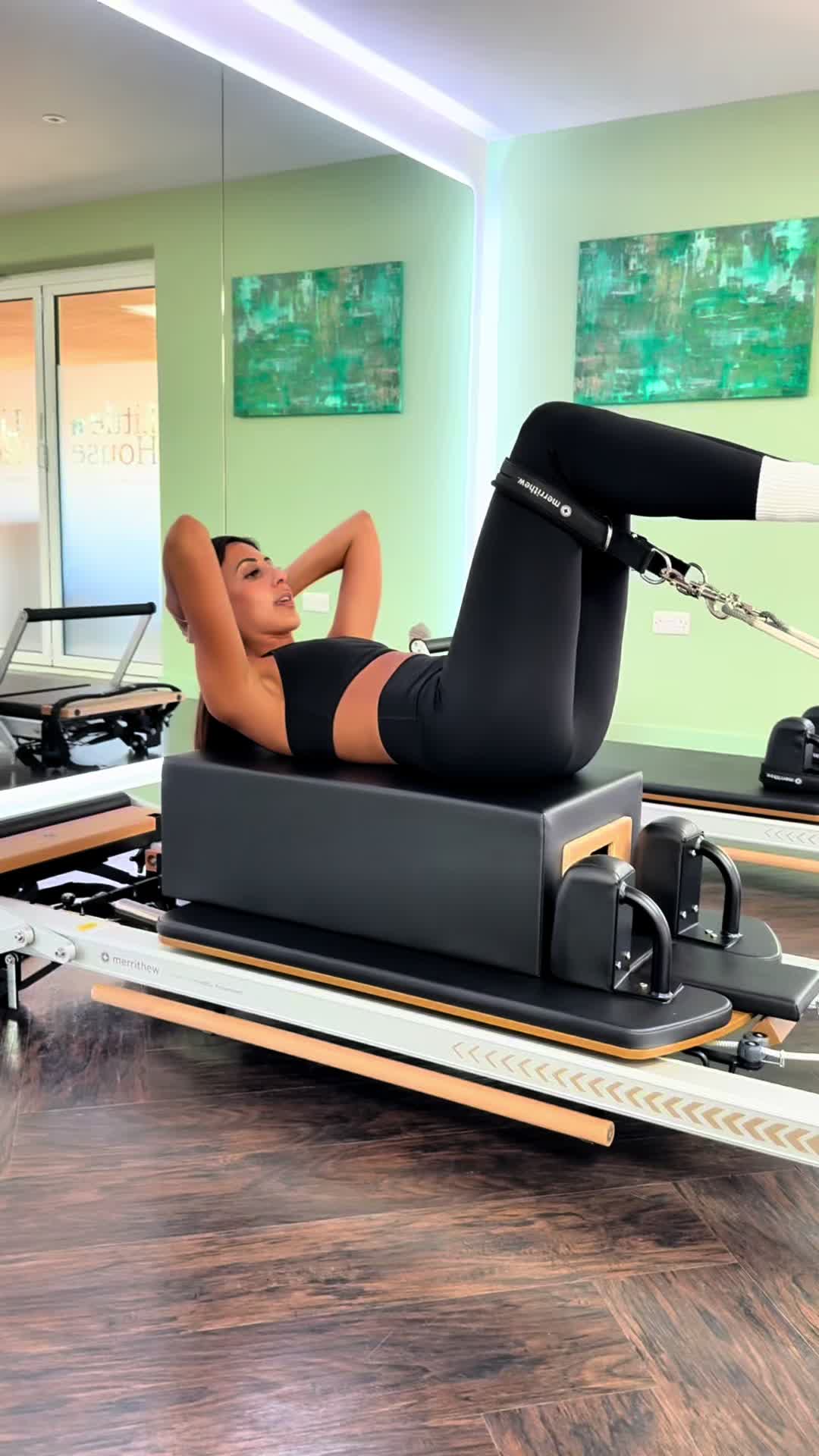 TikTok post by @saroveraujla for Adanola. Caption reads: [...] #reformer Workout set: @Adanola.