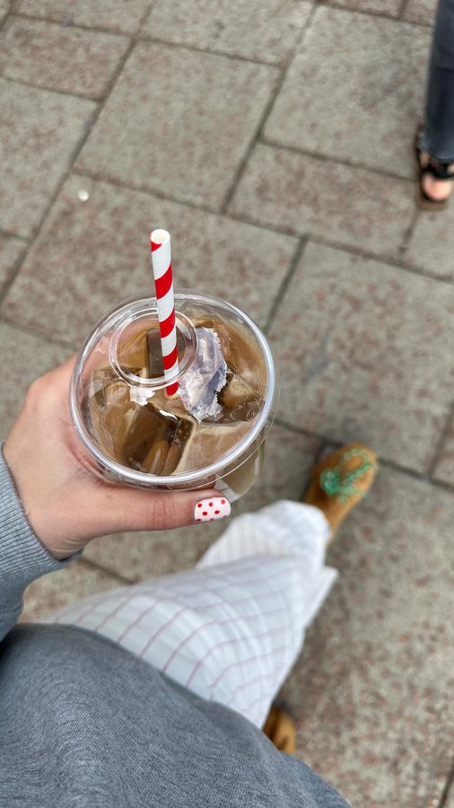 Instagram post by @hannahlourobinson for Munthe. Caption reads: Can’t beat a bit of double denim 💙....