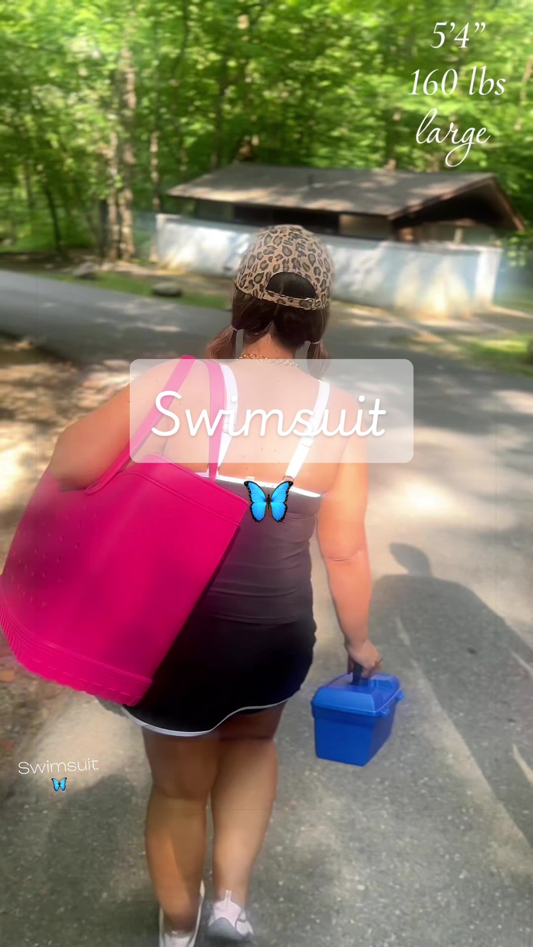 TikTok post by @cynthiawins07 for Tempt Me Swimsuits. Caption reads: [...] covered in this cute two piece. @Tempt Me....