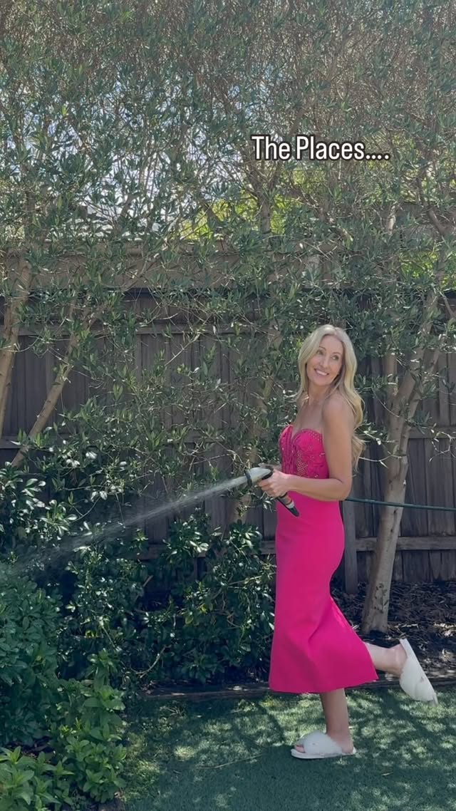 Instagram post by @hamptonhousewife for SENSTYLABLE. Caption reads: SO MANY places to wear it…. Tell me I’m not the....