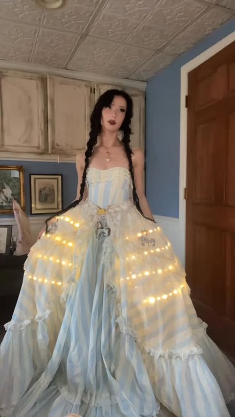 Instagram post by @annalysetaylor for Selkie. Caption reads: [...] girl is a little whimsical 🎠 dress is....
