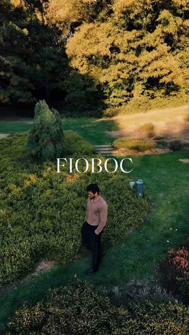 Instagram post by @vetemnts_drip for Fioboc. Caption reads: [...] through nature’s silence, wrapped in FIOBOC....