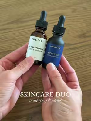 TikTok post by @kmarie_deegan for Maelove. Caption reads: [...] my bio under Beauty > Skincare I Love ✨....