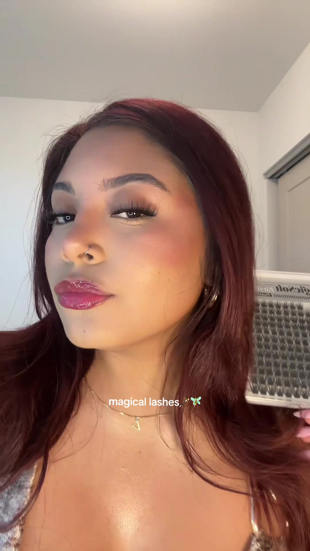 TikTok post by @valeriaguad03 for AiryCute Beauty. Caption reads: For 28% OFF use my code: Valeria @AiryCute Beauty....