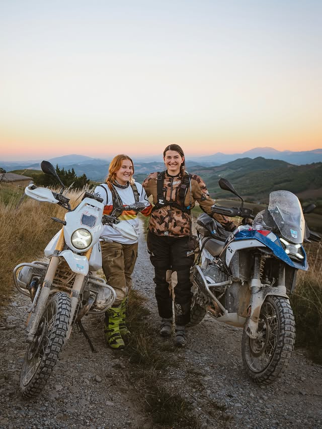 Instagram post by @vanessaofftheroad for BMW Motorrad. Caption reads: [...] final highlight in store for me, when....