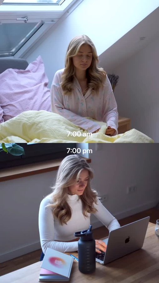 Instagram post by @growingannanas for foodspring. Caption reads: Anzeige - my morning vs evening....