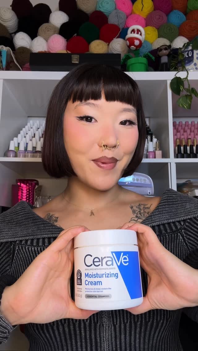 Instagram post by @ameyaokamoto for CeraVe. Caption reads: [...] starts with caring for yourself. 🤍✨ @CeraVe....