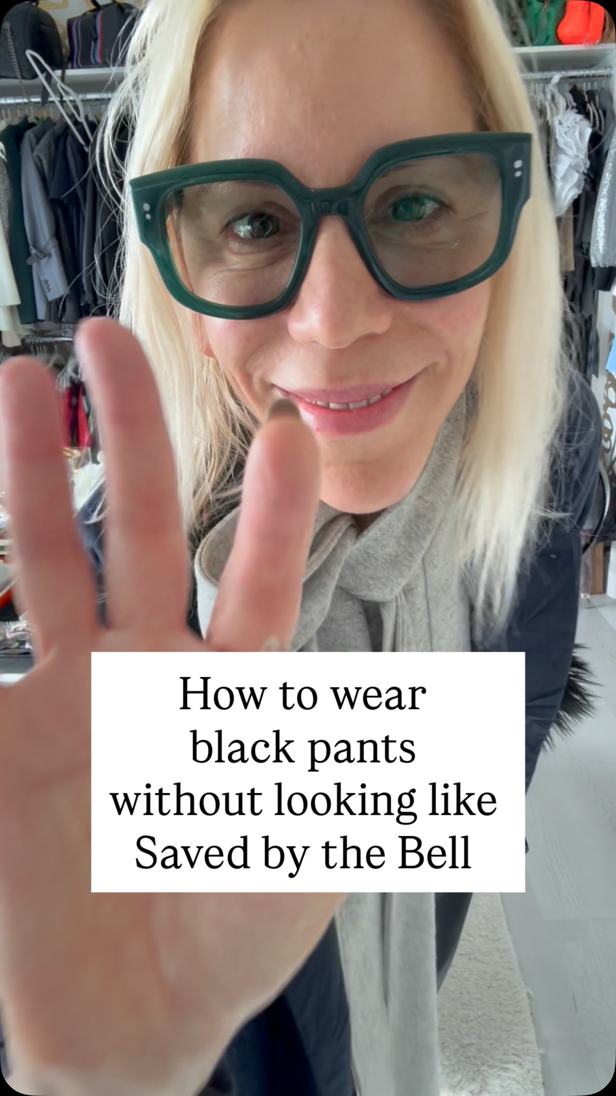 Instagram post by @heymrssolomon for Warby Parker. Caption reads: [...] ever will. 
->The glasses are @warbyparker....