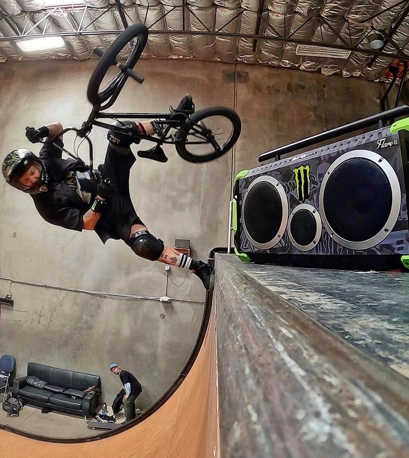 Instagram post by @rickthorne for Bumpboxx. Caption reads: [...] today rocking with my @monsterenergy x....