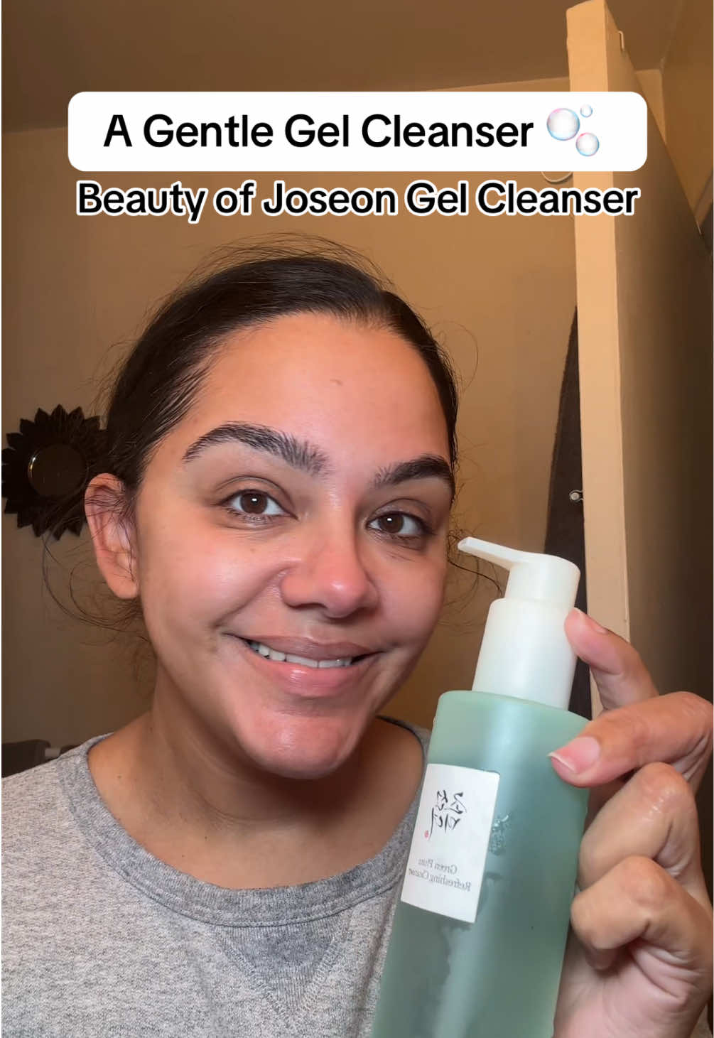 TikTok post by @thenotarichgirl for Beauty Of Joseon. Caption reads: Beauty of Joseon Gel Cleanser @Beauty of [...].