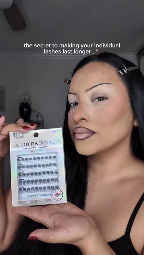 Instagram post by @jocelynnlr for ARDELL Beauty. Caption reads: [...] for a natural everyday look 🎀....