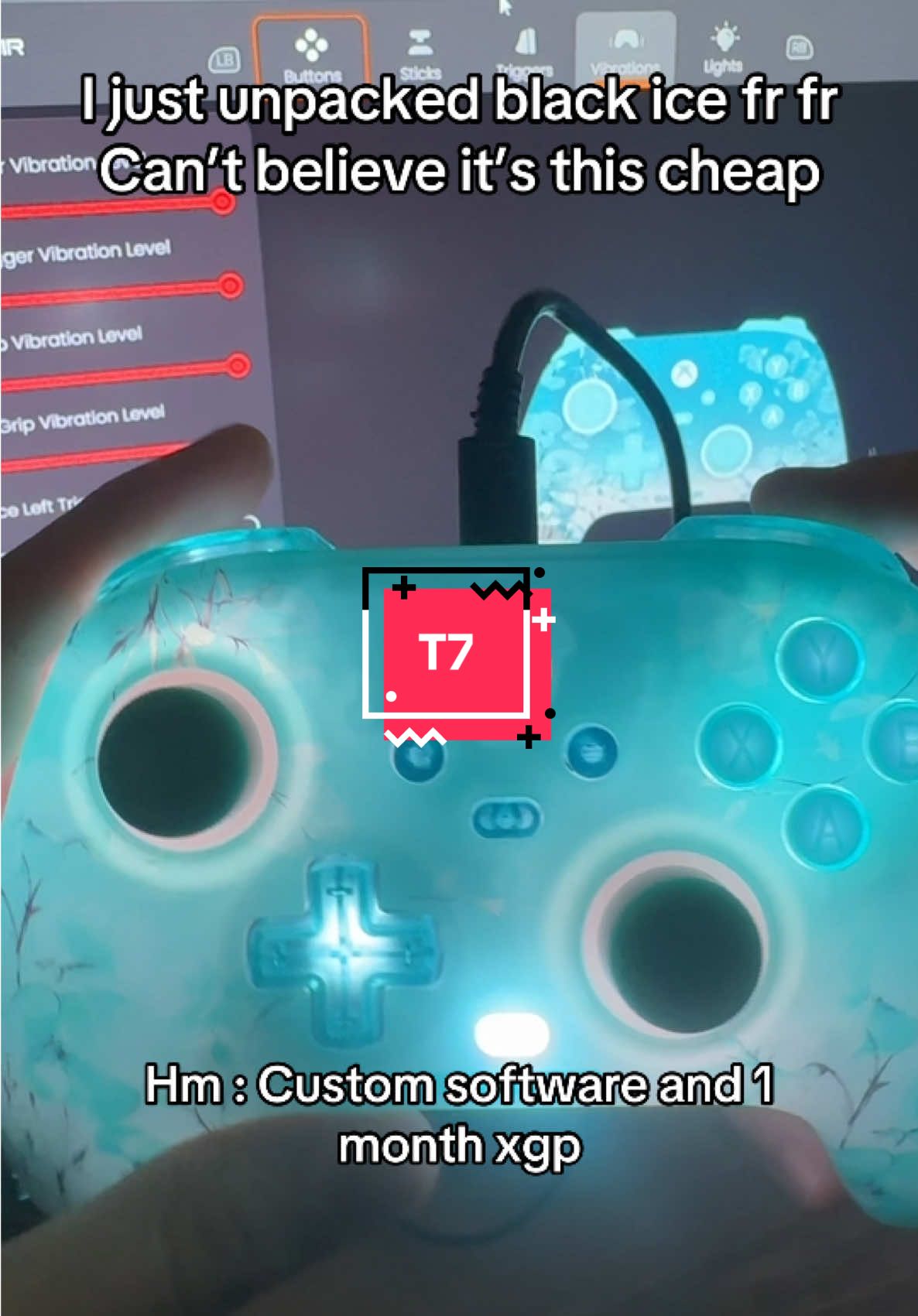TikTok post by @cookiingeasyt3 for GameSir. Caption reads: [...] like black ice straight up @GameSir Official....
