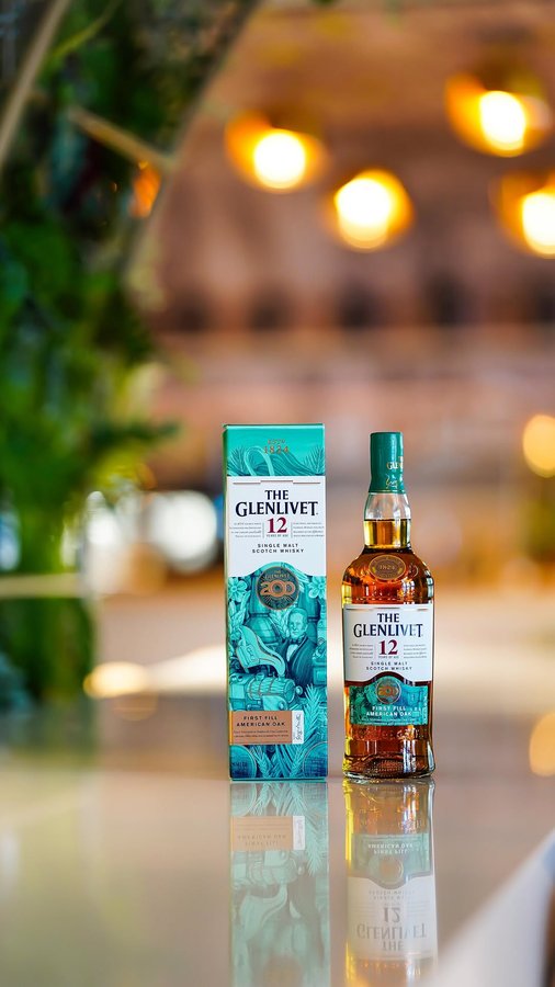 Instagram post by @whisky_munich for The Glenlivet. Caption reads: #ad Nürnberg - The Village - The Glenlivet 200th....