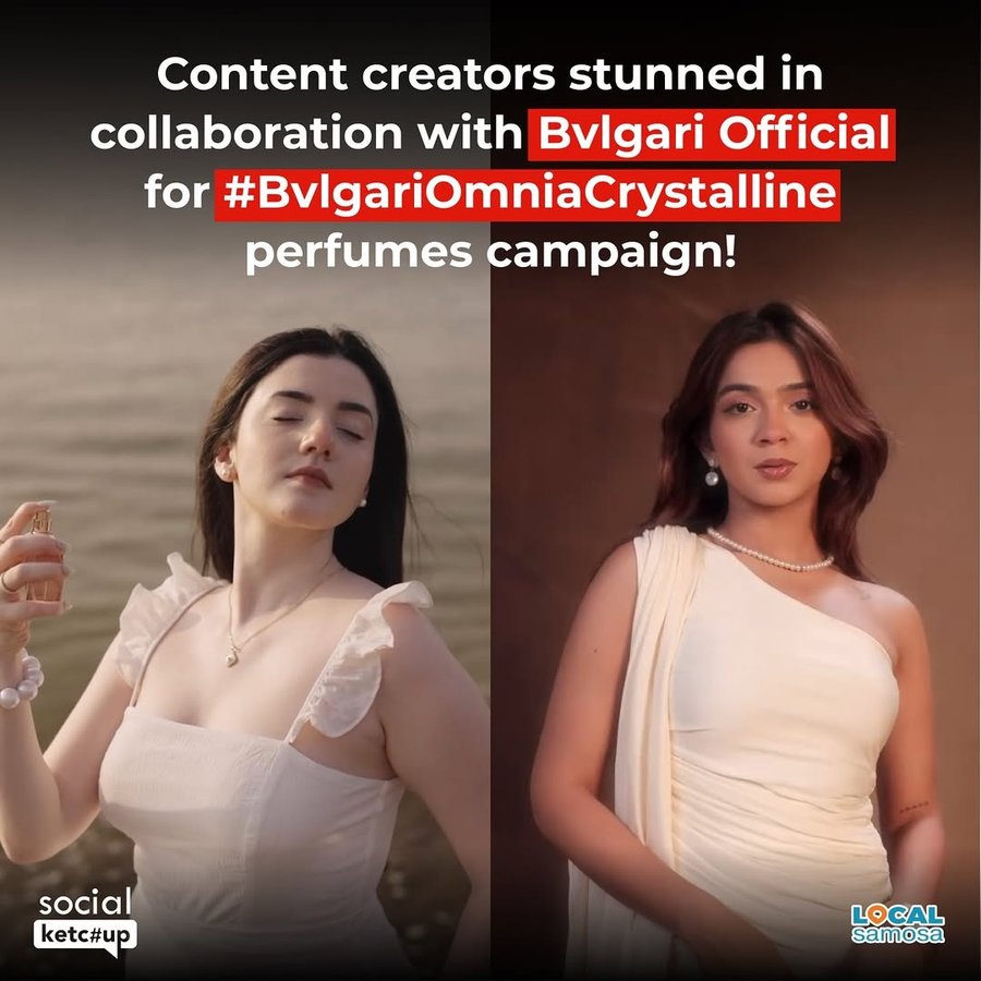 Instagram post by @socialketchup for Social Samosa. Caption reads: Content creators looked absolutely stunning as....