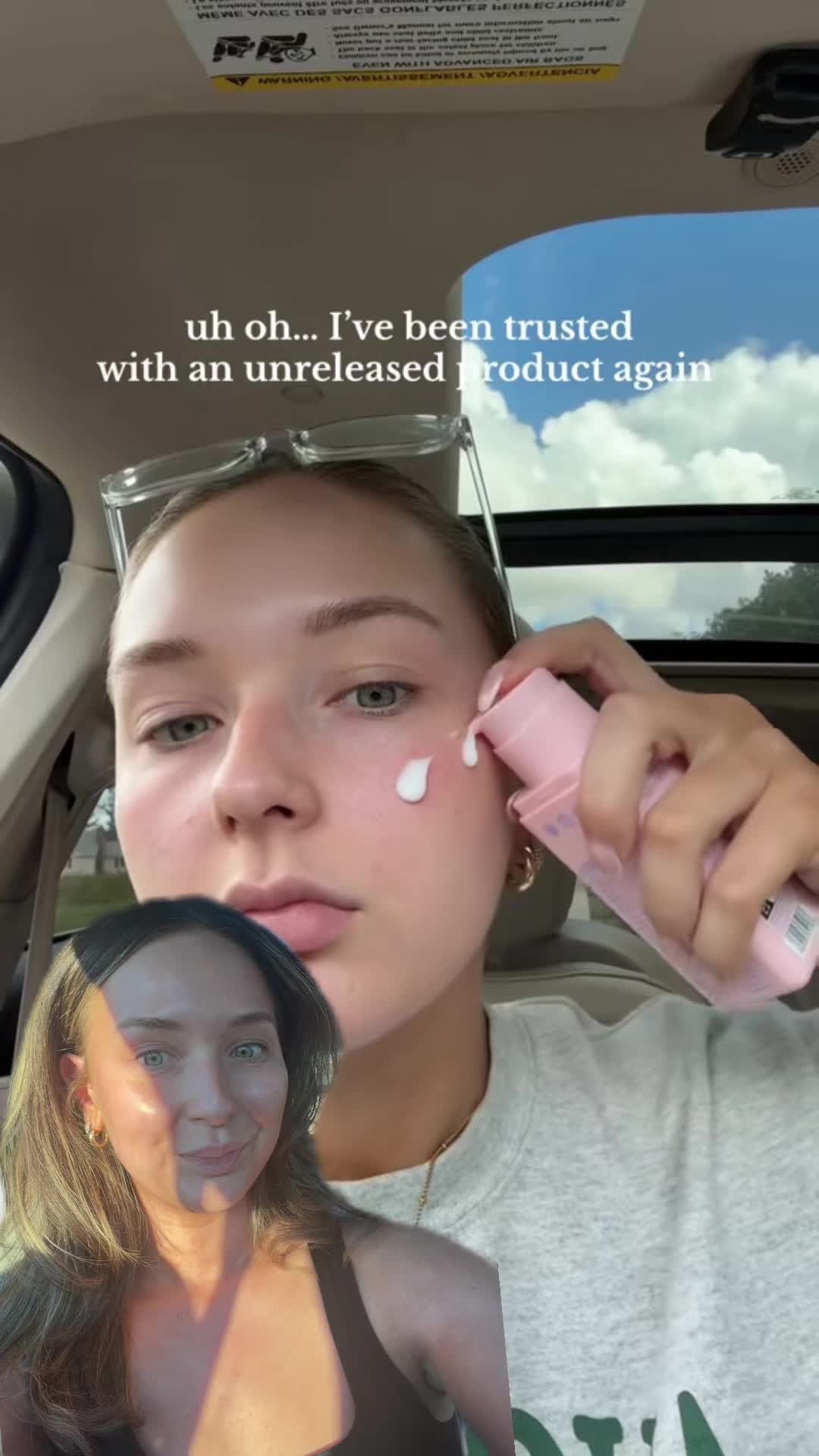 TikTok post by @shelbyannbell for BYOMA. Caption reads: Our hydrating milky toner just got a new bestie!!....