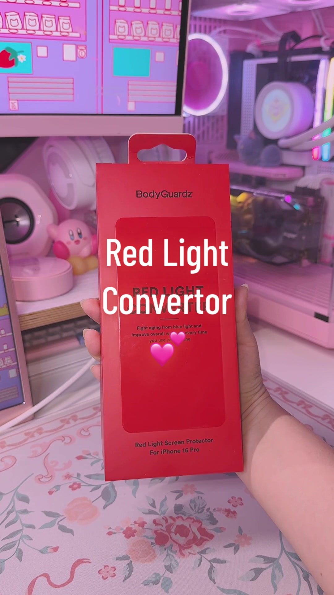 TikTok post by @insomiicat for Bodyguardz. Caption reads: [...] Light Converter Screen Protector from....