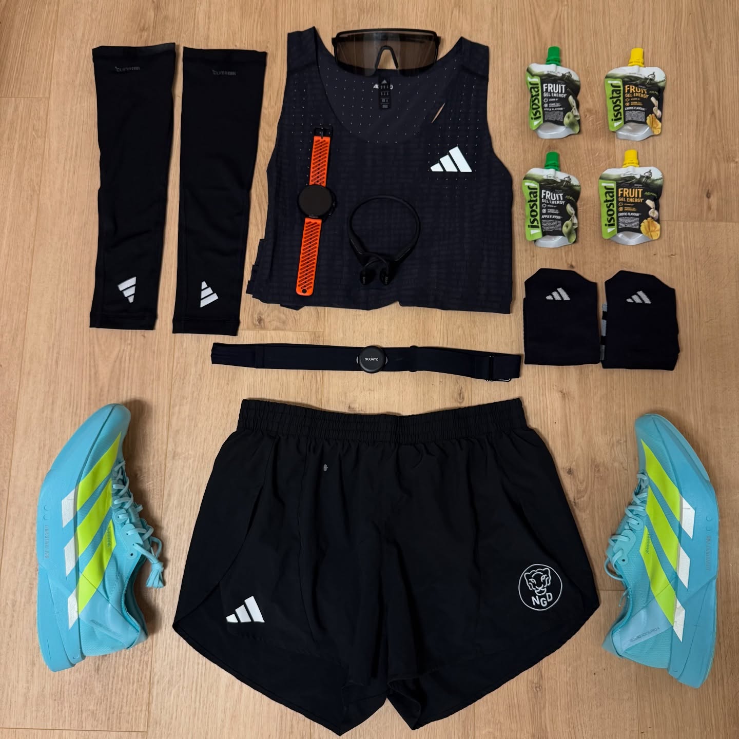 Instagram post by @running_devil for Suunto. Caption reads: Like this Adidas Pro 4 Racekit idea?😏 follow me....