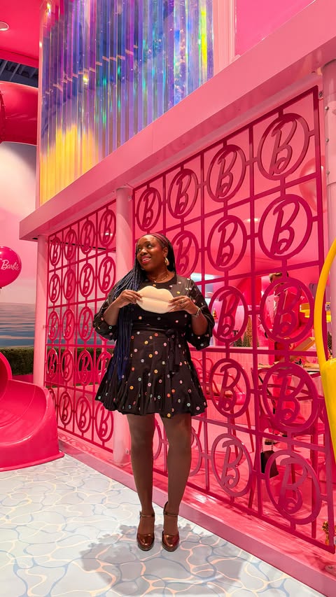 Instagram post by @iamkristabel for Barbie. Caption reads: [...] from my whirlwind Amsterdam trip with....