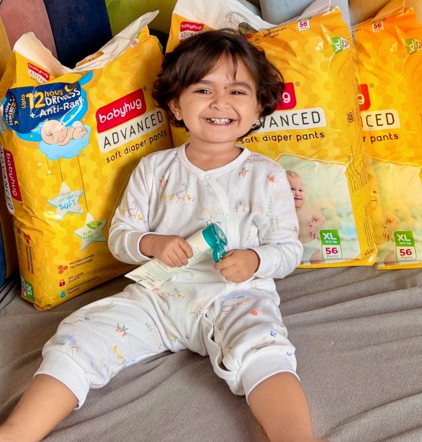 Instagram post by @faimin_malik for Babyhug. Caption reads: #collaboration with @babyhug @FirstcryIndia

As....