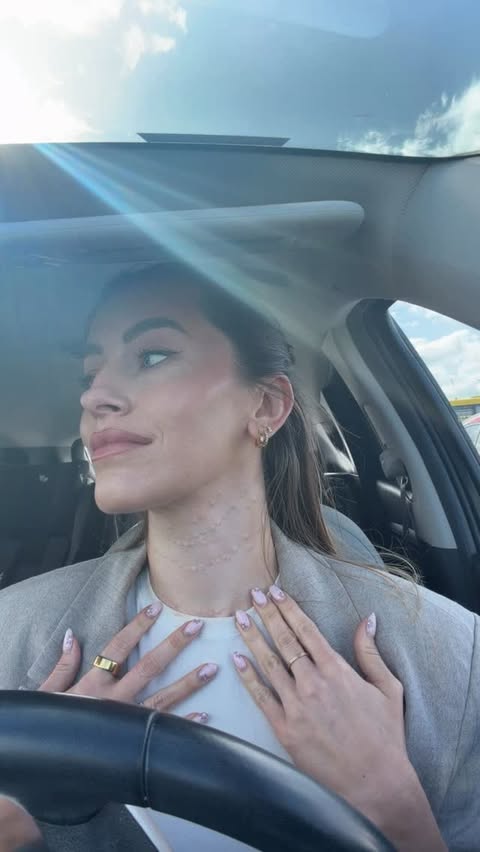 Instagram post by @imrachelivie for Thérapie Clinic. Caption reads: Ad. Don’t forget about the neck ladies! 😅 I’m....