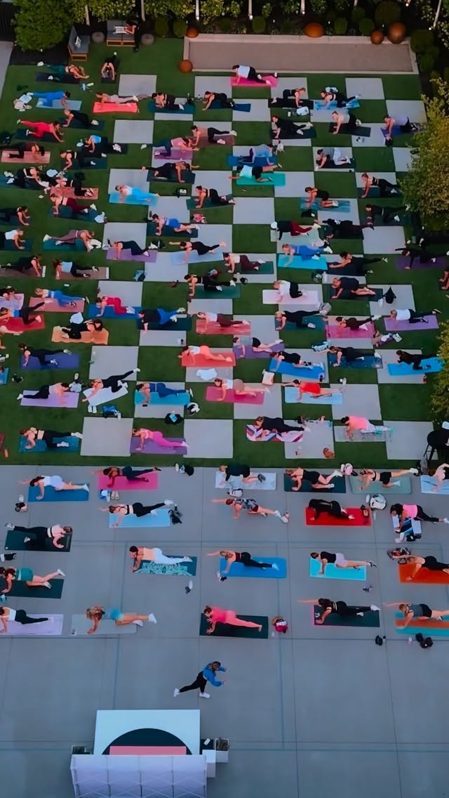 Instagram post by @katieaustin for Raw Sugar Living. Caption reads: WORKOUT STOP 1 of 5 CITIES IN 6 DAYS!!! Some of....