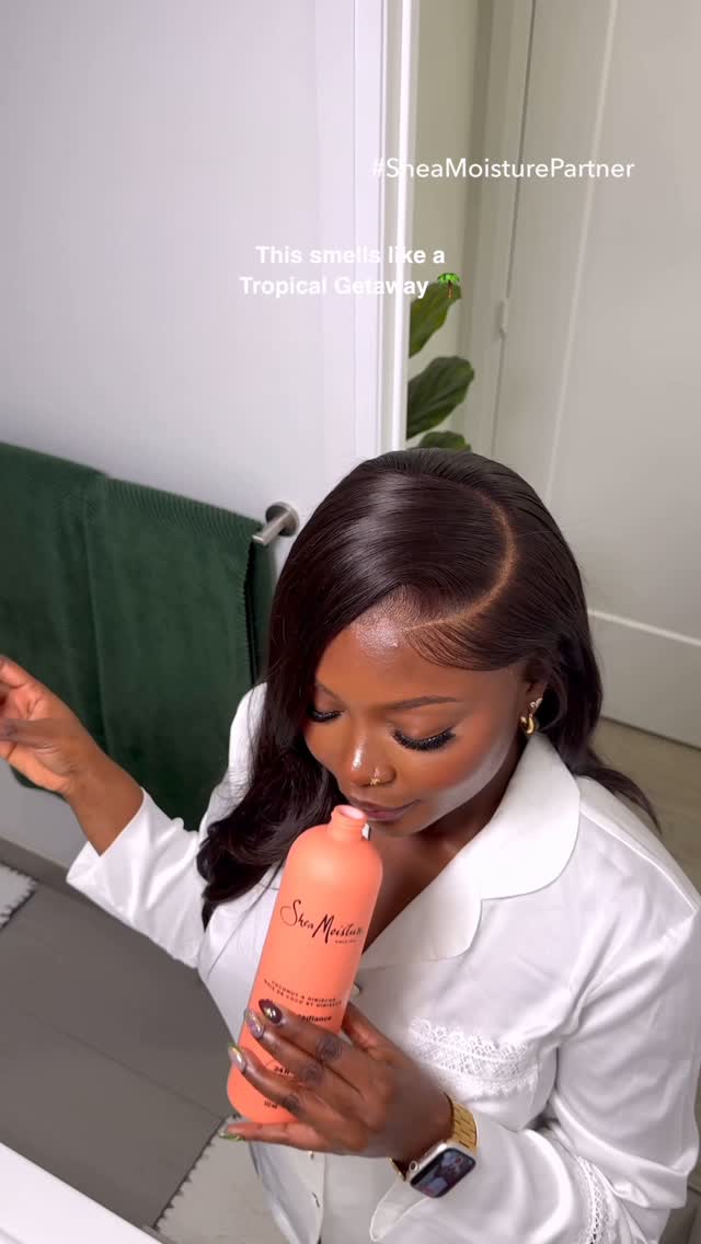 Instagram post by @__jahzmynn__ for Sheamoisture. Caption reads: Lately I have fallen in love with my shower....
