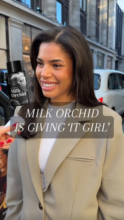 Instagram post by @the___gloss for Commodity Fragrances. Caption reads: Milk Orchid by @commodity x @perfumerism ✨. Now....