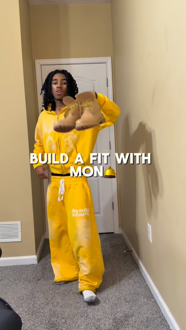 Instagram post by @monvtres for Timberland. Caption reads: Build A Fit With Mon Ft. @timberland #viral #style....