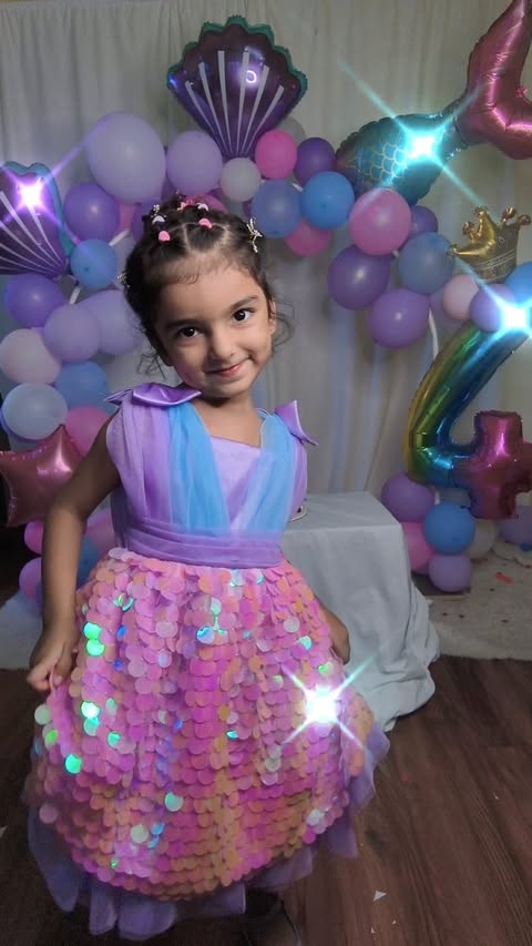 Instagram post by @queensized_nakhre for Hopscotch. Caption reads: May your birthday shimmer with mermaid magic ,....