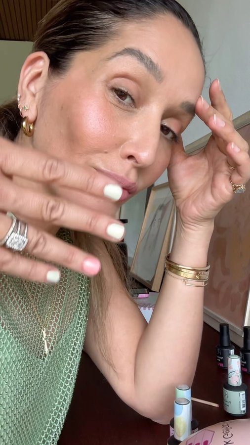 Instagram post by @tianykirilove for Pink Gellac. Caption reads: Got myself some magic to give my nails that....