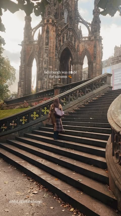 Instagram post by @mylittleedinburgh for Boden. Caption reads: [...] made for autumn 🍂 Gorgeous coat from @boden....