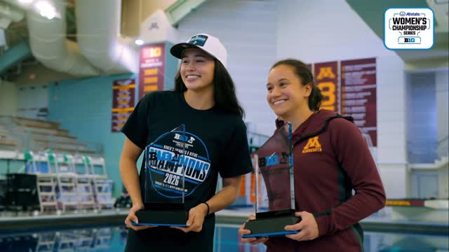 Instagram post by @bigtennetwork for Allstate. Caption reads: [...] and dive championships at Minnesota 🤩....