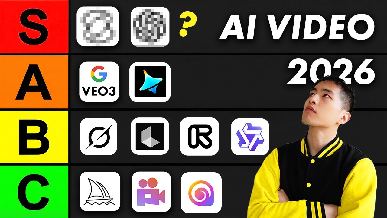 YouTube post by @taoprompts for Invideo Creators. Caption reads: The Best AI Video Generators in 2026 (Ranked).