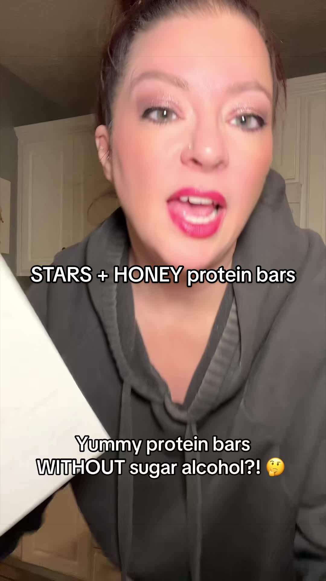 TikTok post by @brookelovesbeauty for Stars + Honey. Caption reads: Try the variety pack with flavors like Raspberry....