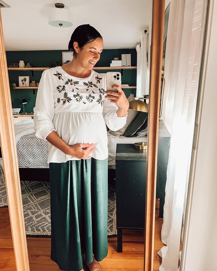 Instagram post by @lynetteyoder_ for The Main Street Exchange | Gordonville PA. Caption reads: Entering my 3rd Trimester with Baby Girl! How is....