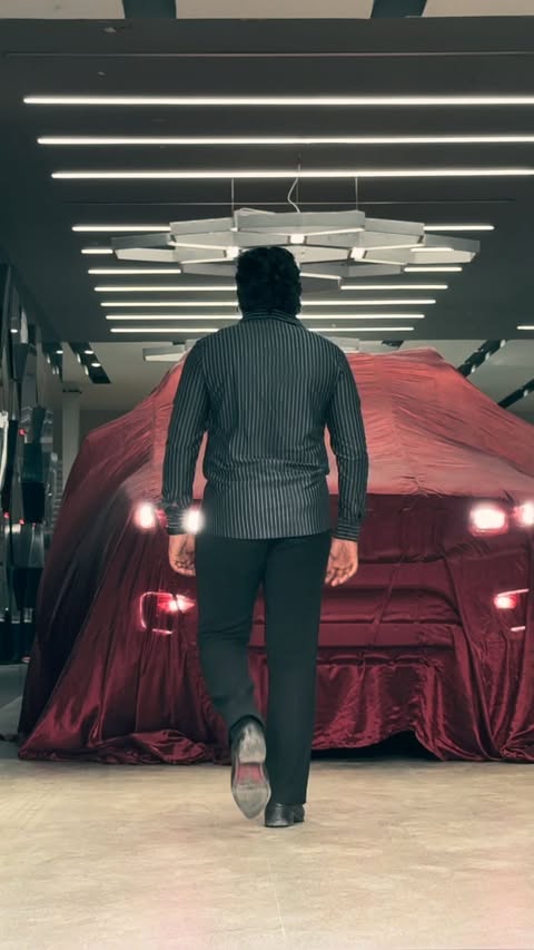 Instagram post by @theabuhureraadil for Mahindra Group. Caption reads: The smell of a new interior and the sound of a....