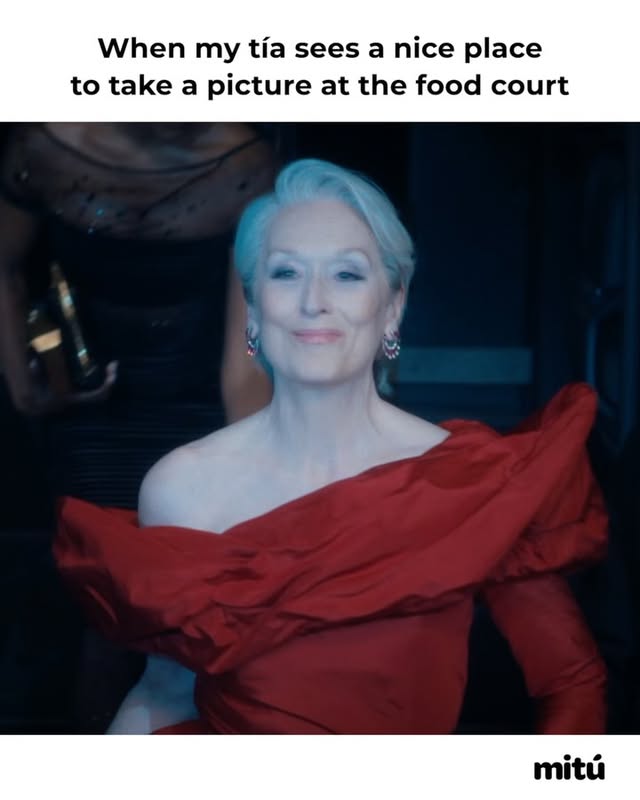Instagram post by @wearemitu for 20th Century Studios. Caption reads: Miranda Priestly is back and we are SAT 👠💁‍♀️....