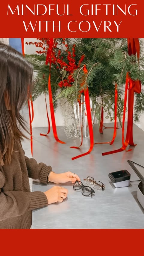 Instagram post by @byalicesigh for Covry. Caption reads: Trading the holiday rush for connection and....