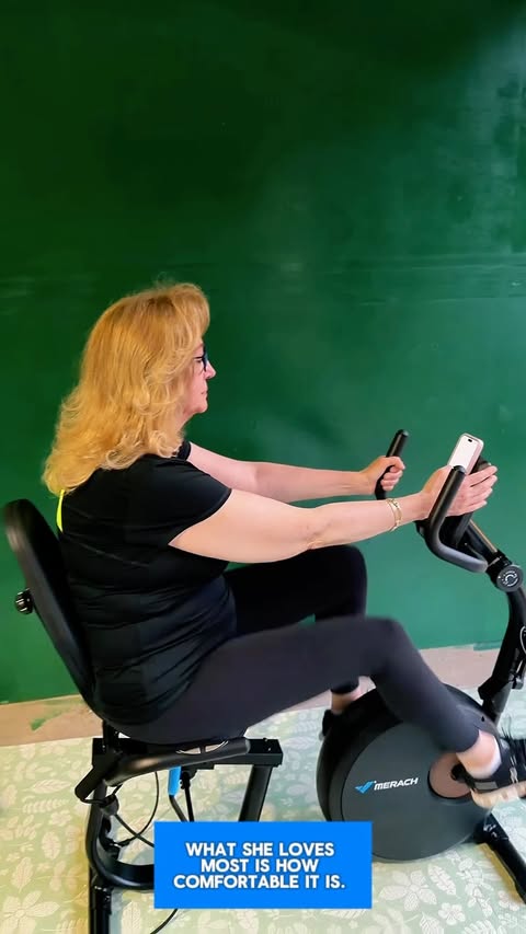 Instagram post by @qbrainusa for Merach. Caption reads: [...] gives you a full-body burn? 🚴‍♀️💪....